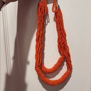 Orange Beaded Necklace